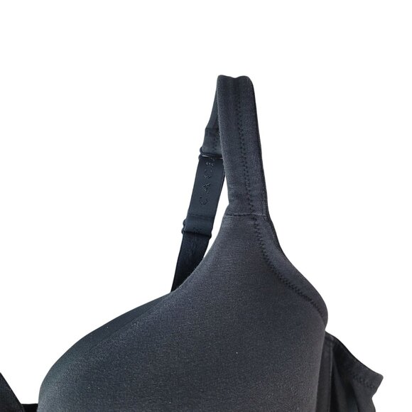 Cacique Boost Plunge Bra Black 44DD Underwire Adjustable Strap Seamless Cup - Picture 4 of 10